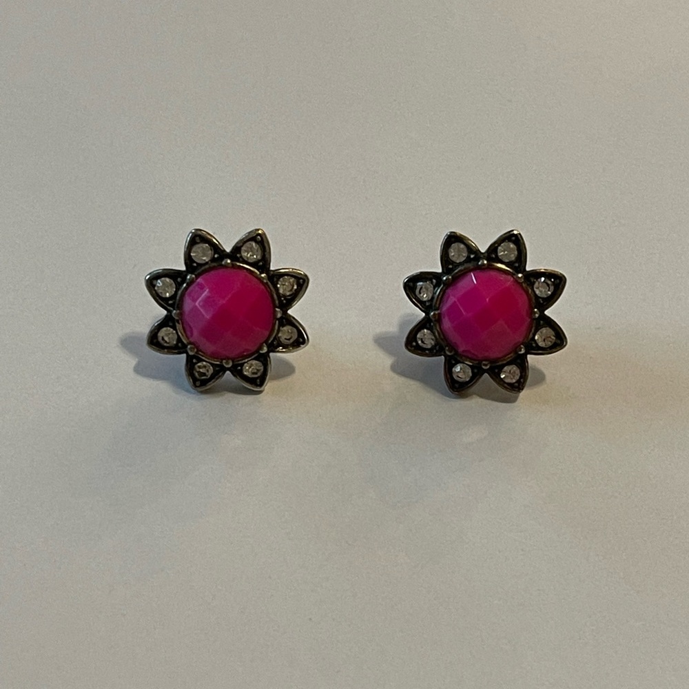 J. Crew Pink Starburst Earrings NWT